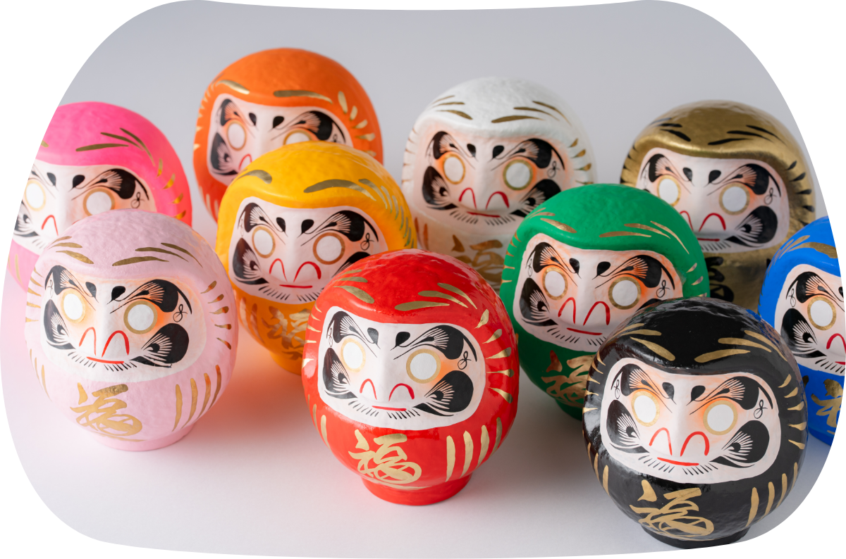 色とりどりのだるま